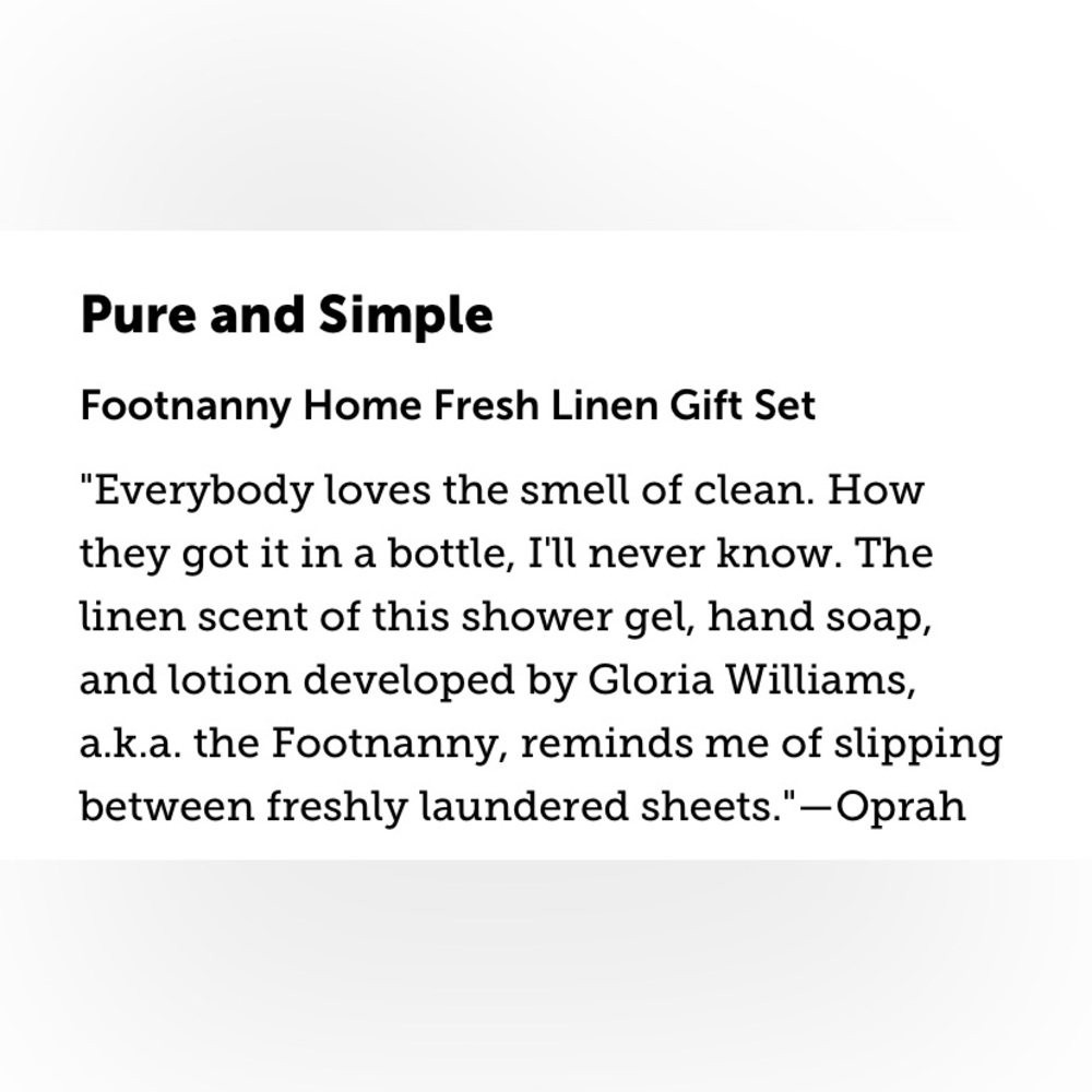 Footnanny Home Line Fresh Linen Bath and Beauty Products Set - Picture 5 of 10